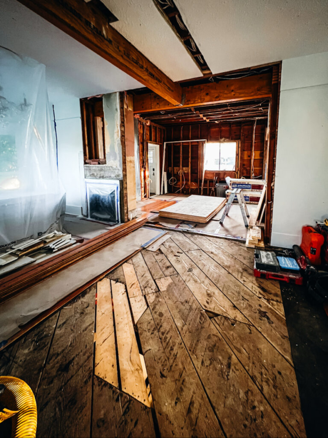 House interior mid-renovation, showing we buy homes that need repairs
